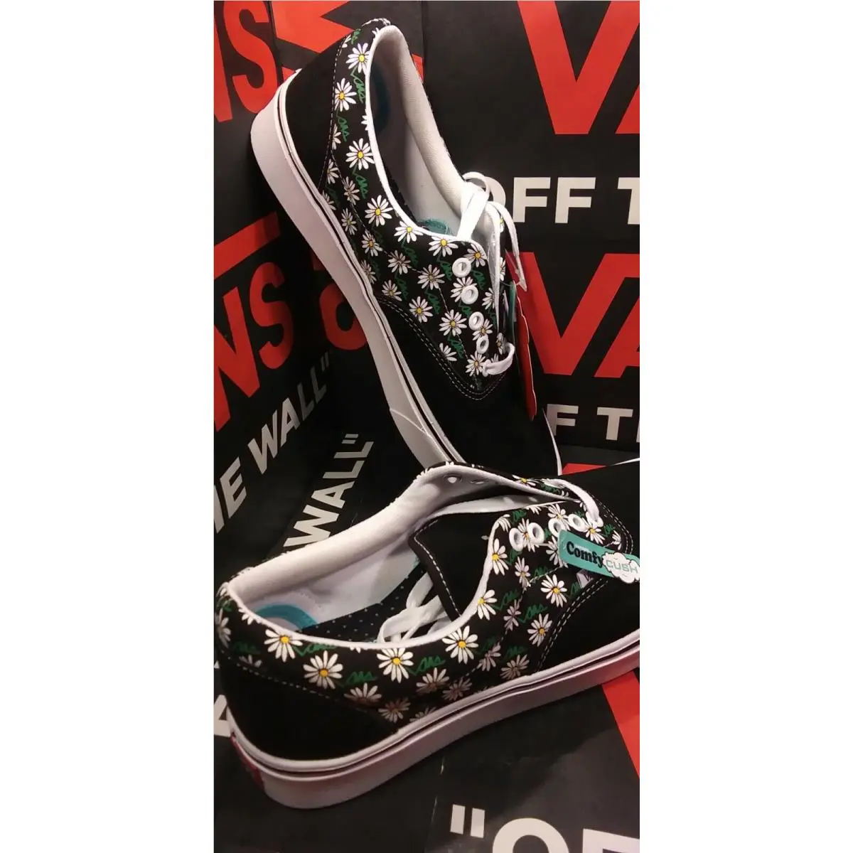 Vans shoes - Flowers - Flowers - VN0A3WMA49K - Black Green 3