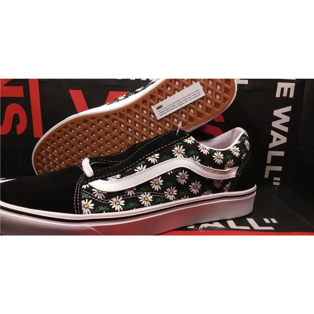 Vans shoes - Flowers - Flowers - VN0A3WMA49K - Black Green 1