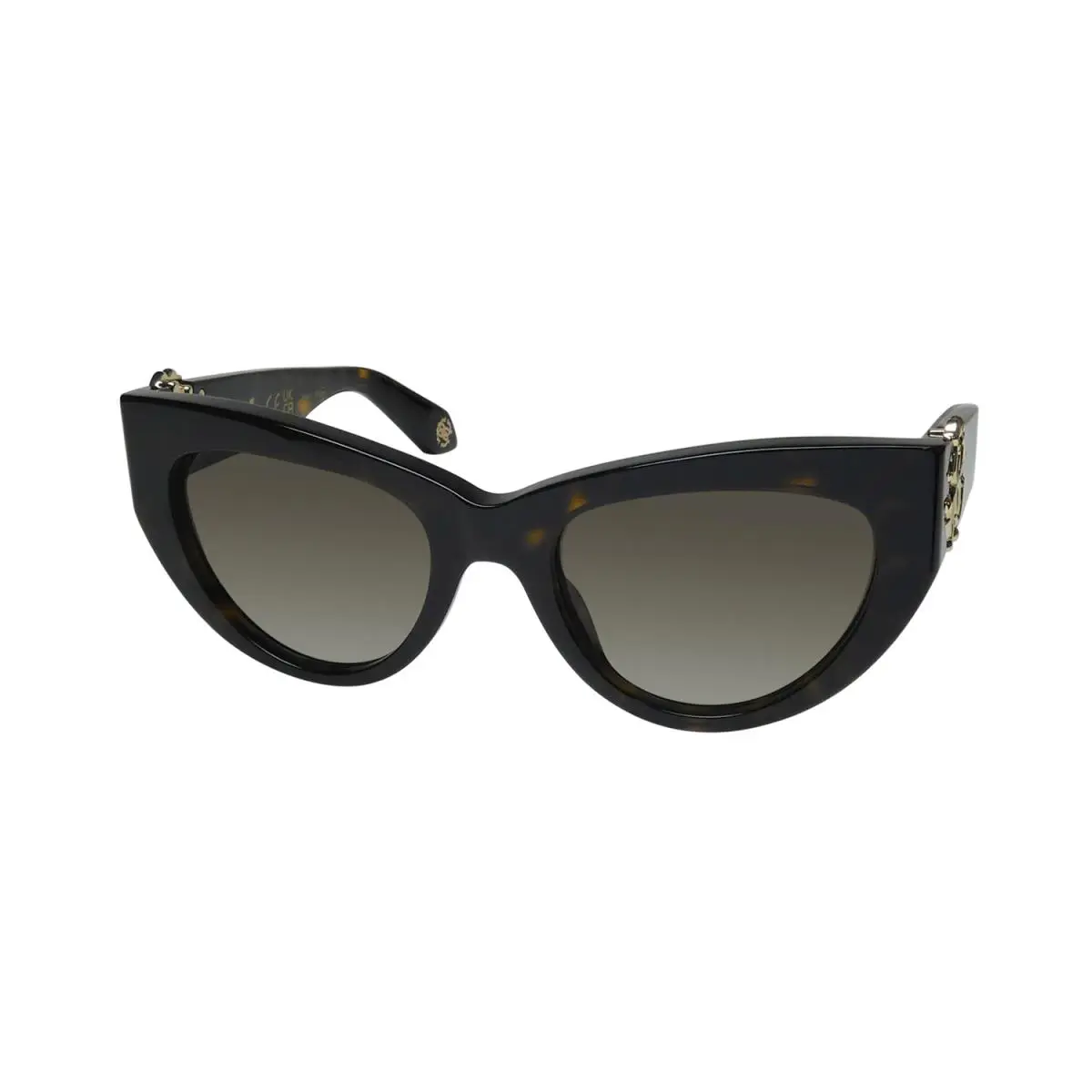 SRC017 Cat Eye Sunglasses Signature Designer Logo ON Temples Hot Dark Havana by Roberto Cavalli