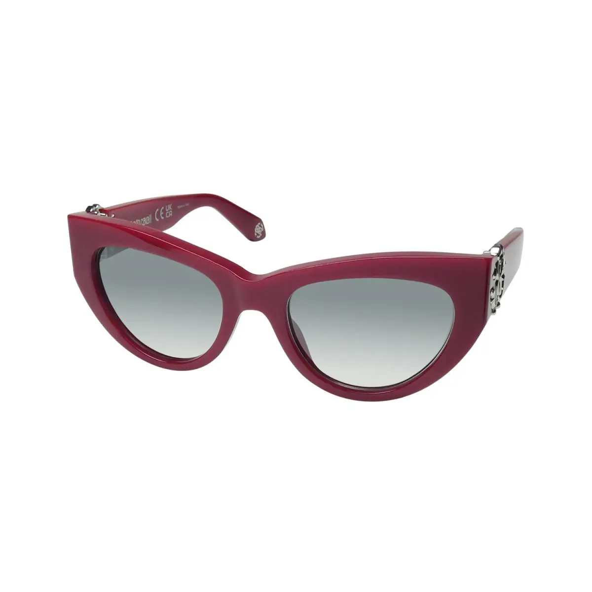 SRC017 Cat Eye Sunglasses Signature Designer Logo ON Temples Hot Red by Roberto Cavalli