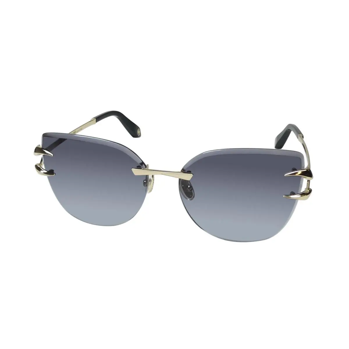 Roberto Cavalli SRC043 Sunglasses 62-16-145 Rimless Cat Eye Womens 0300 Gold