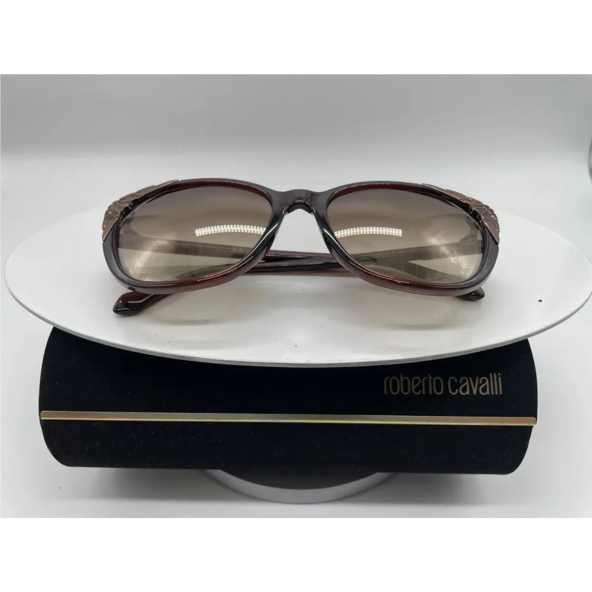 Roberto Cavalli Castagneto RC1034 50G Brown Sunglasses with Brown Mirror Lenses