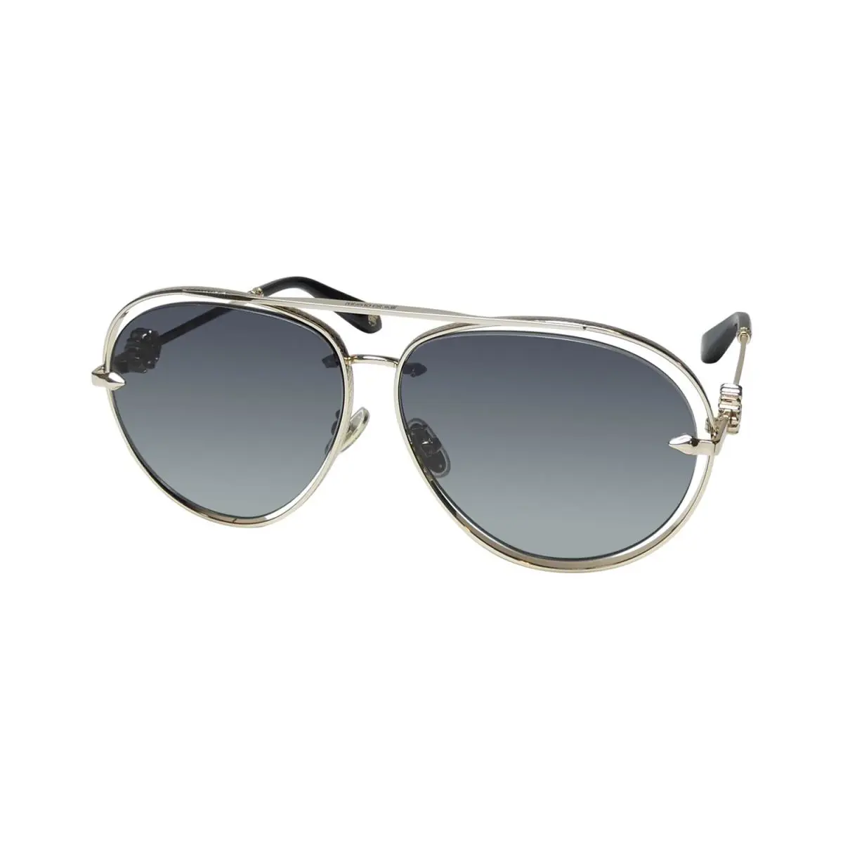 Roberto Cavalli SRC032 Sunglasses Gold Metal Plastic Italy Full-rim Pilot