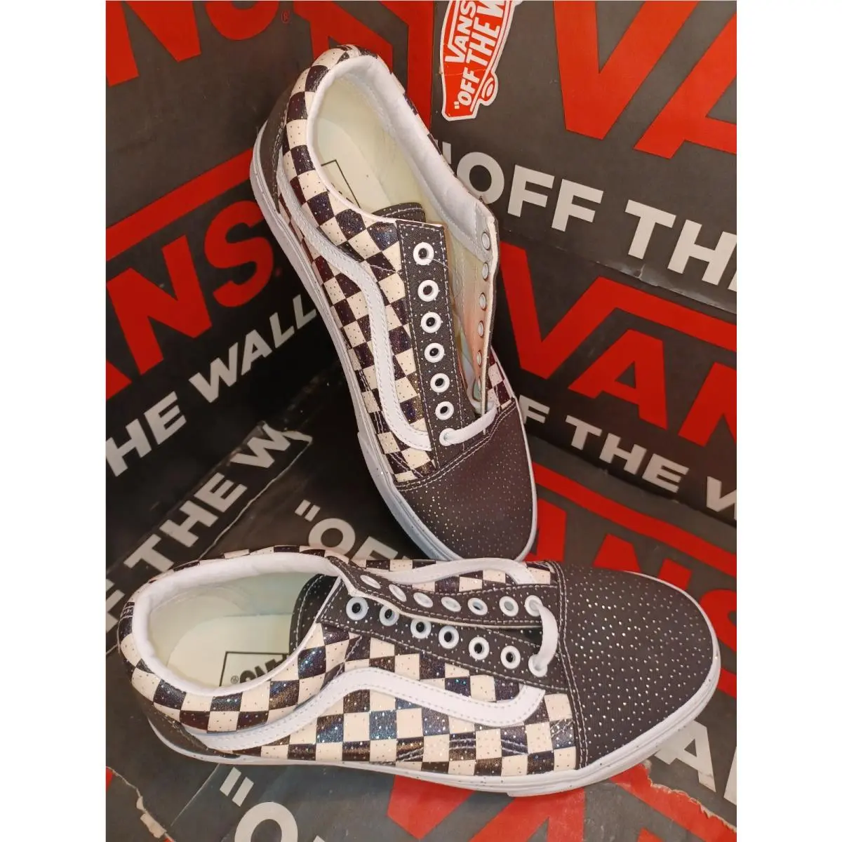 Vans shoes - VANS Old Skool - Old Skool - VN0A4U3B2NA - (Confetti) Black / True White, Manufacturer: (Confetti) Black / True White 10