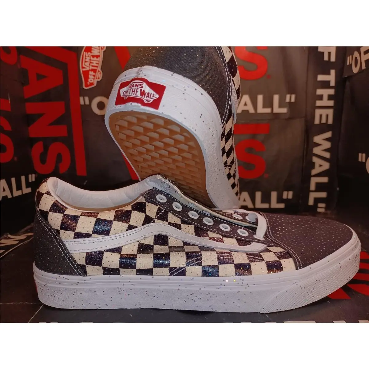 Vans shoes - VANS Old Skool - Old Skool - VN0A4U3B2NA - (Confetti) Black / True White, Manufacturer: (Confetti) Black / True White 4