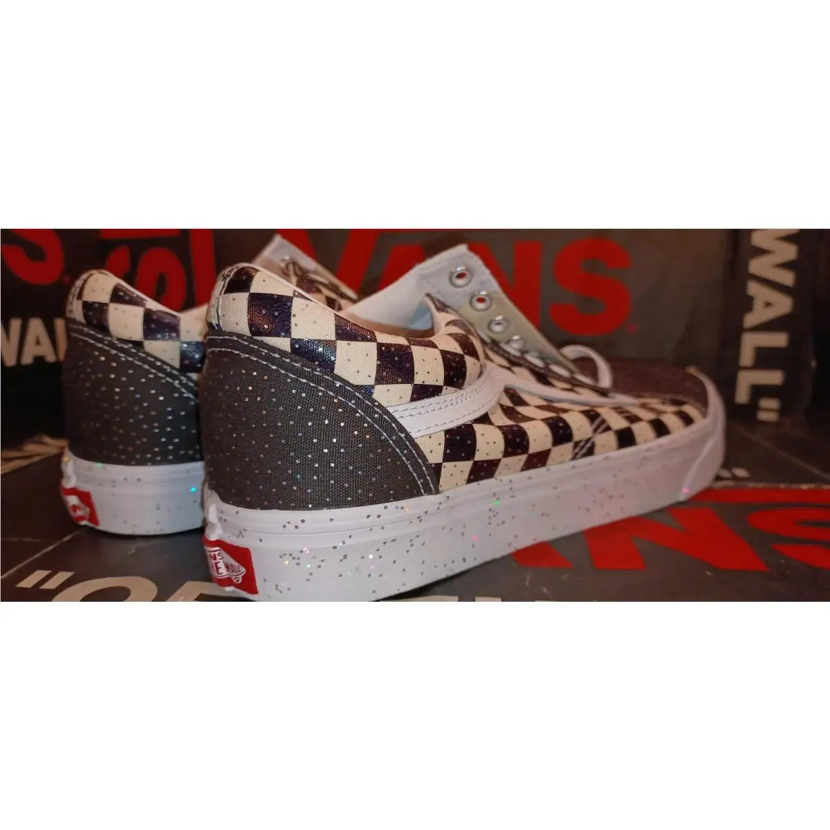 Vans shoes - VANS Old Skool - Old Skool - VN0A4U3B2NA - (Confetti) Black / True White, Manufacturer: (Confetti) Black / True White 6