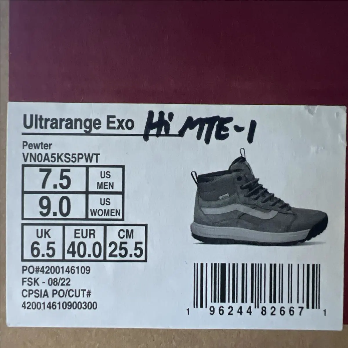 Vans shoes - Vans UltraRange - UltraRange - Pewter (UPC: 0196244826671) 4