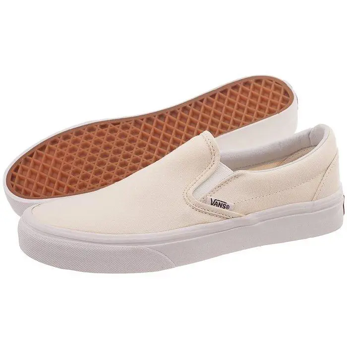 Vans Classic Slip-on Low Sneakers Unisex Men SZ 4 = Women SZ 5.5 Shoes White