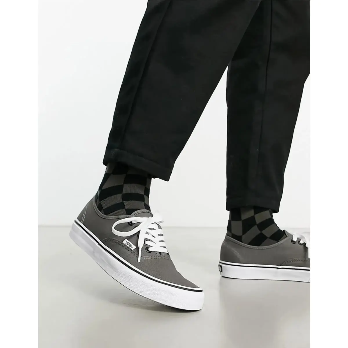 Vans shoes - VANS Authentic - Authentic - Grey Pewter/Black - u30 - VN000JRAPBQ 7