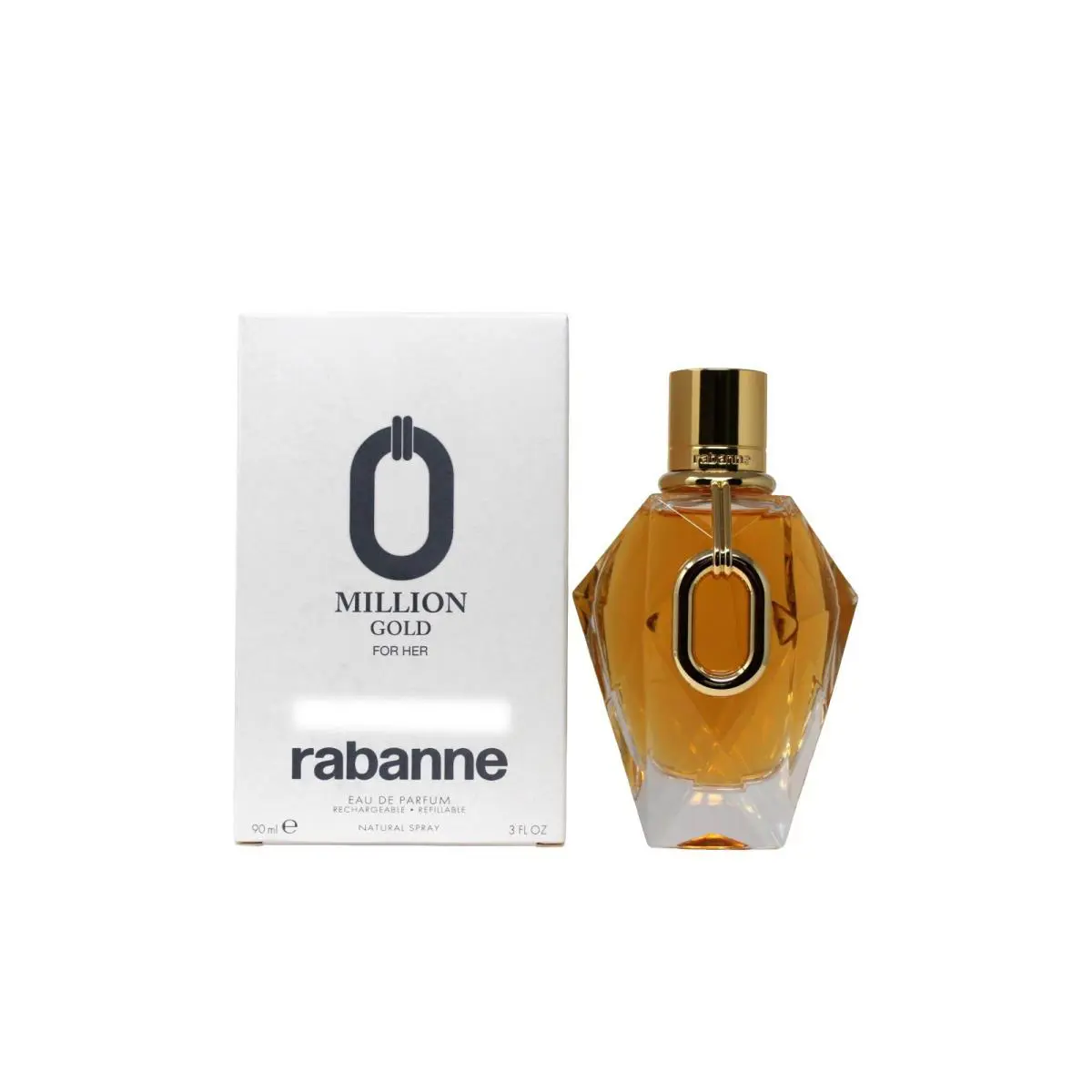 Paco Rabanne Million Gold Her Eau DE Parfum Refillable Spray 90 ML/3 Fl.oz. T