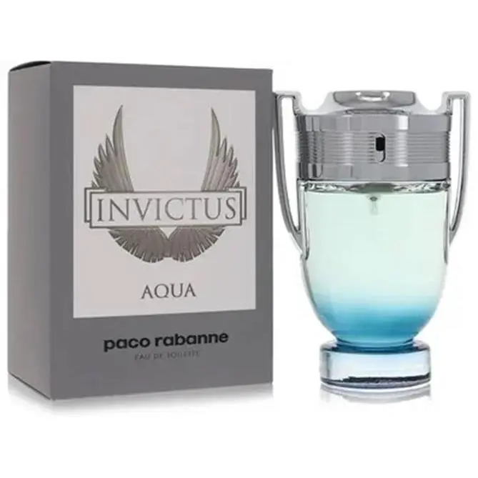 Paco Rabanne Invictus Aqua Eau De Toilette Spray 3.4oz 100ml For Men Fragrance