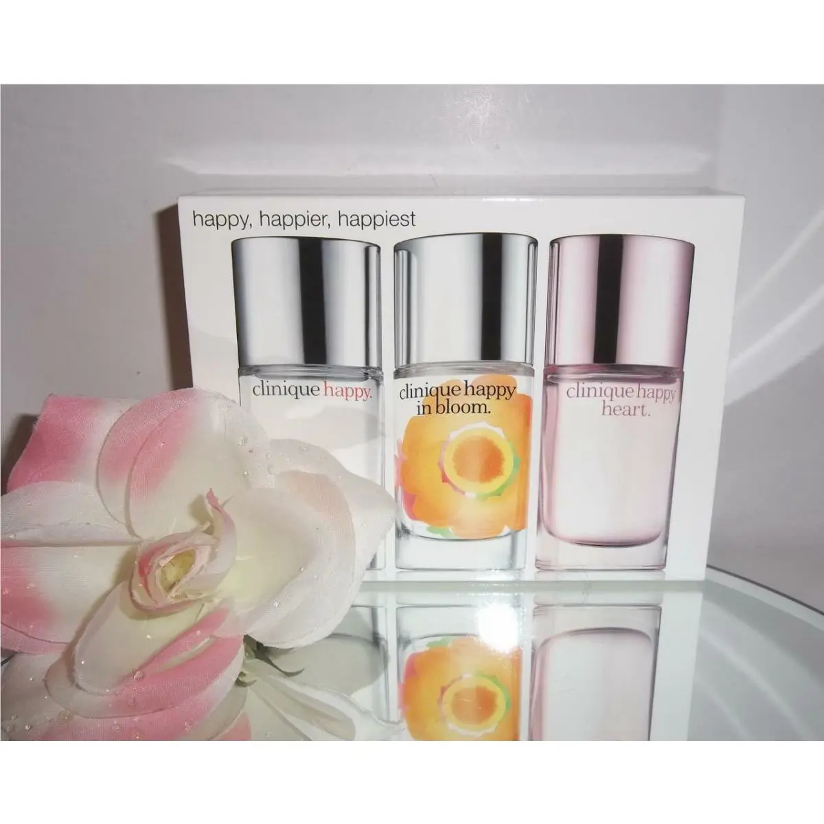 Clinique Happy Heart In Bloom Eau De Parfum Edp Perfume Spray Set 3 x 1oz