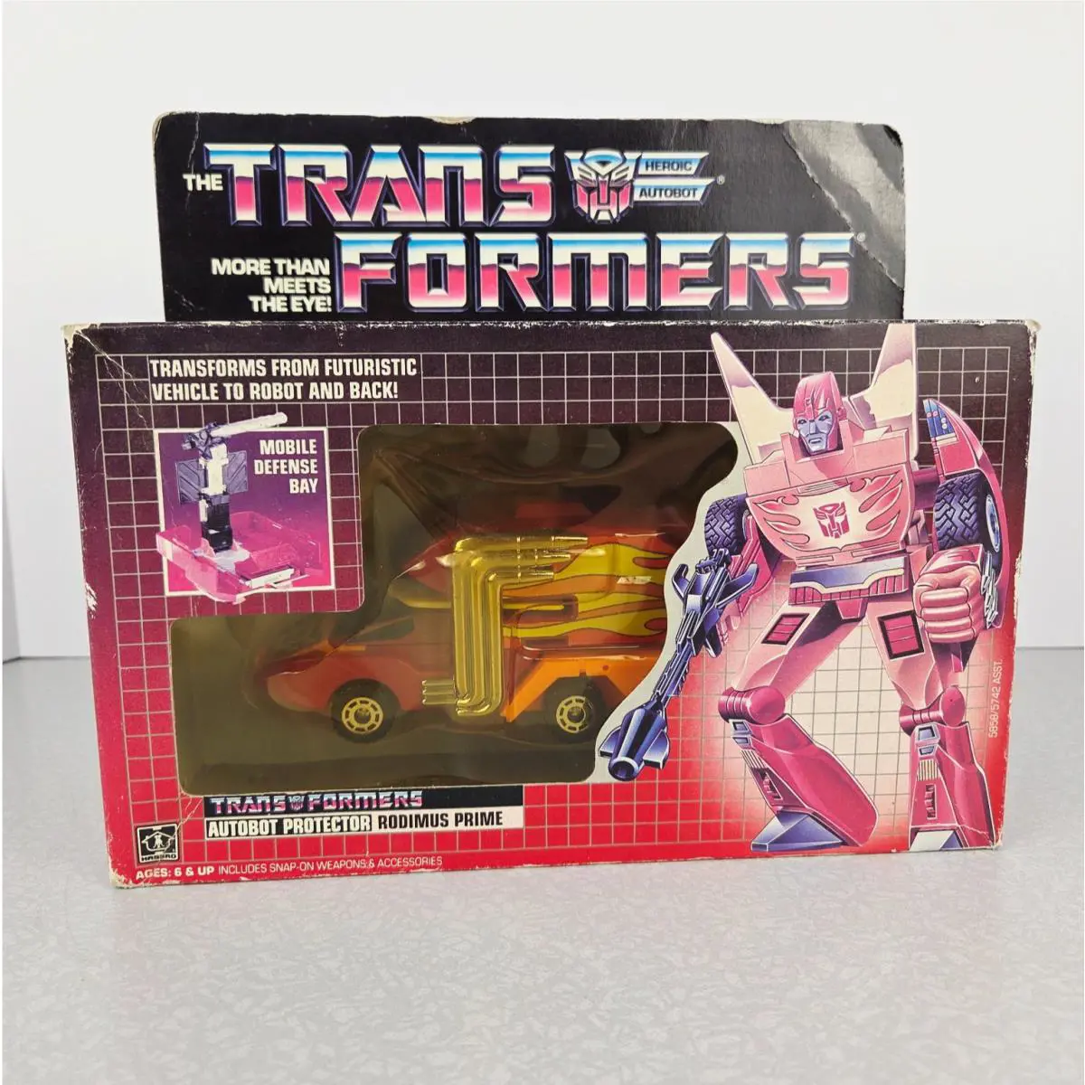 Vintage Transformers Autobot Protector Rodimus Prime G1 1986 Box