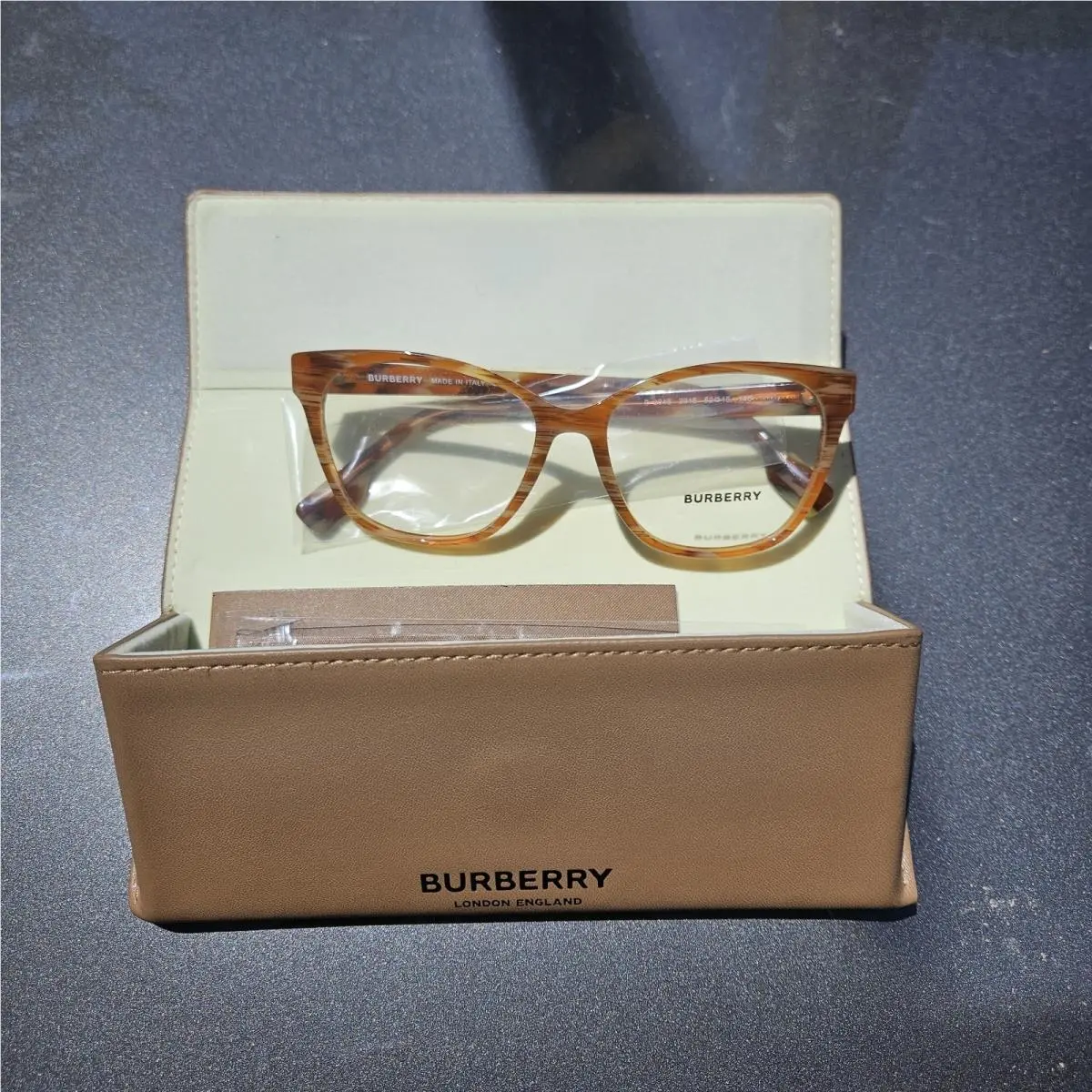 Burberry Eyeglasses Frames Only B 2345 3915 52-15-140 Brown Made in Italy