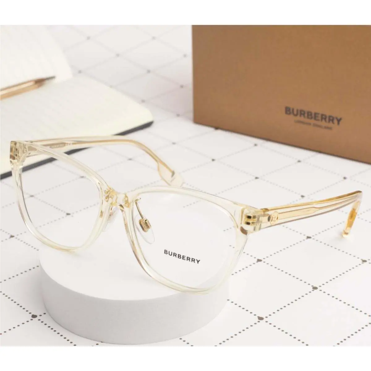 Burberry BE2345F 3852 Yellow Transparent 54/15/140mm Eyeglasses