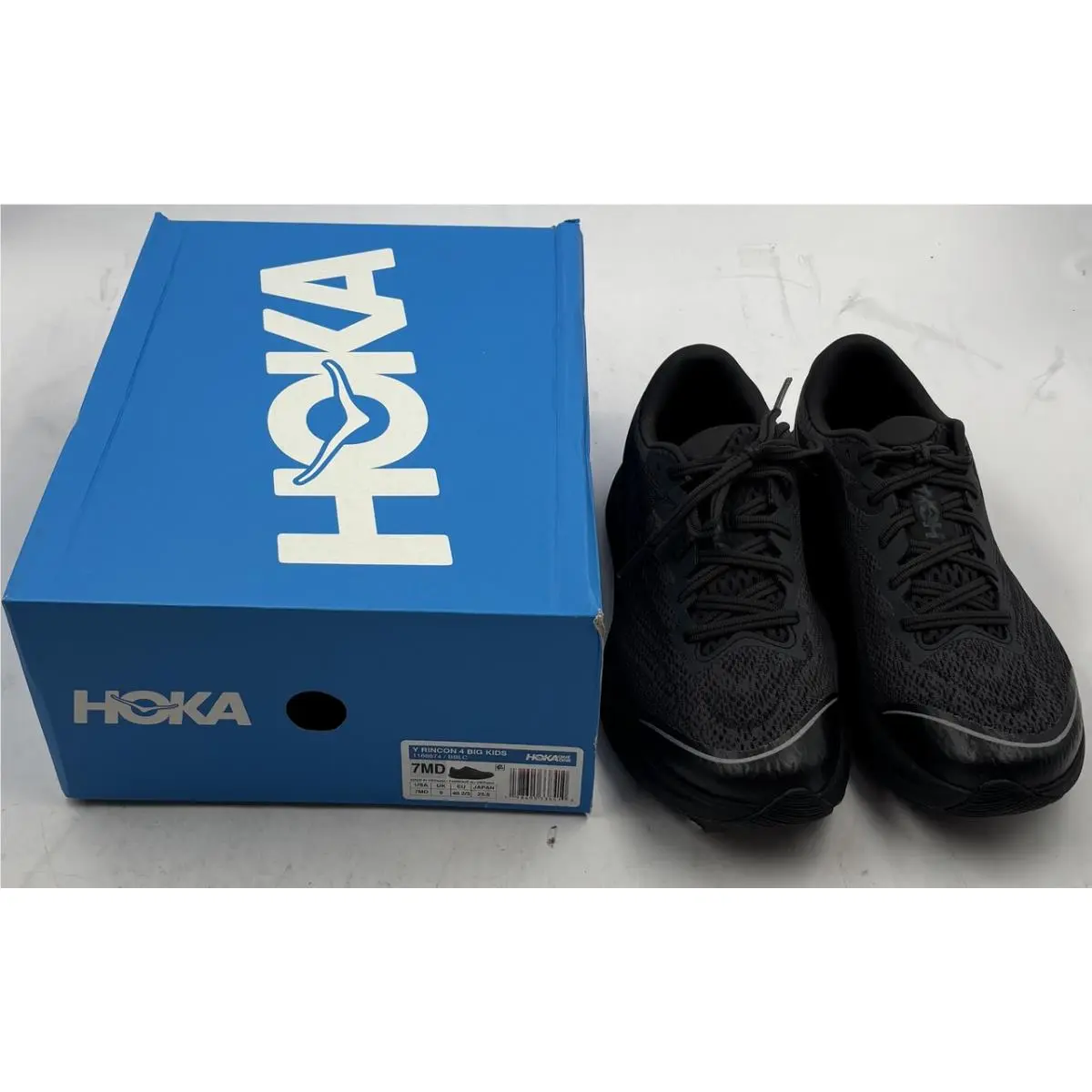 Hoka Youth Y Rincon 4 Big Kids 7MD Black/black Mesh 40 2/3 1168874 Bblc
