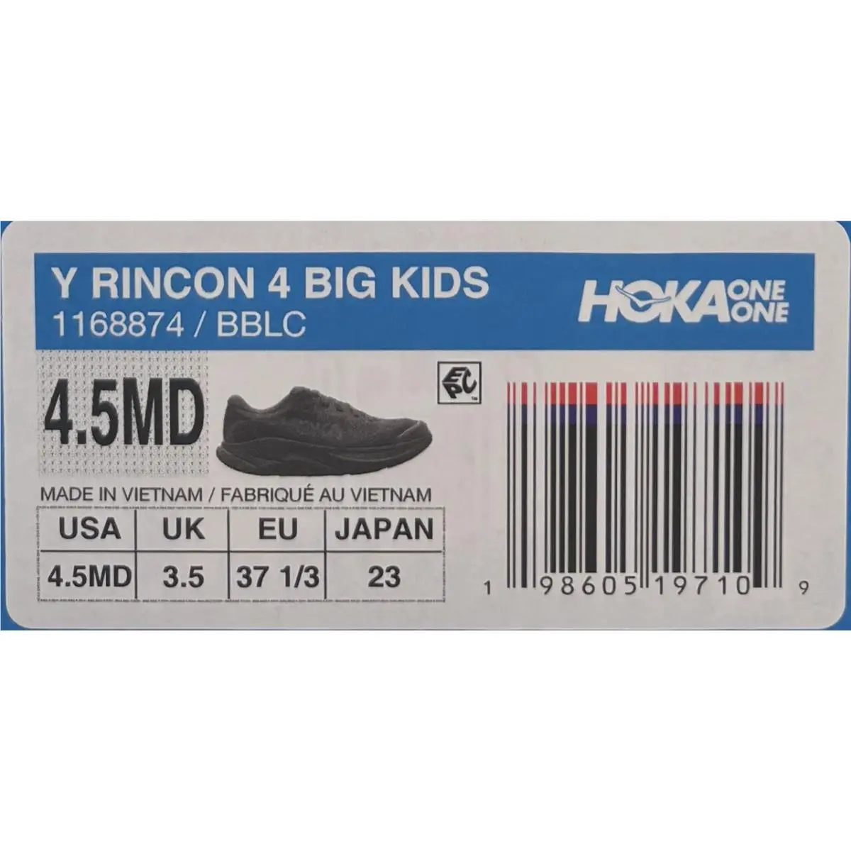 Hoka shoes - Rincon - Rincon - 1168874 - Black (UPC: 198605197109) 1