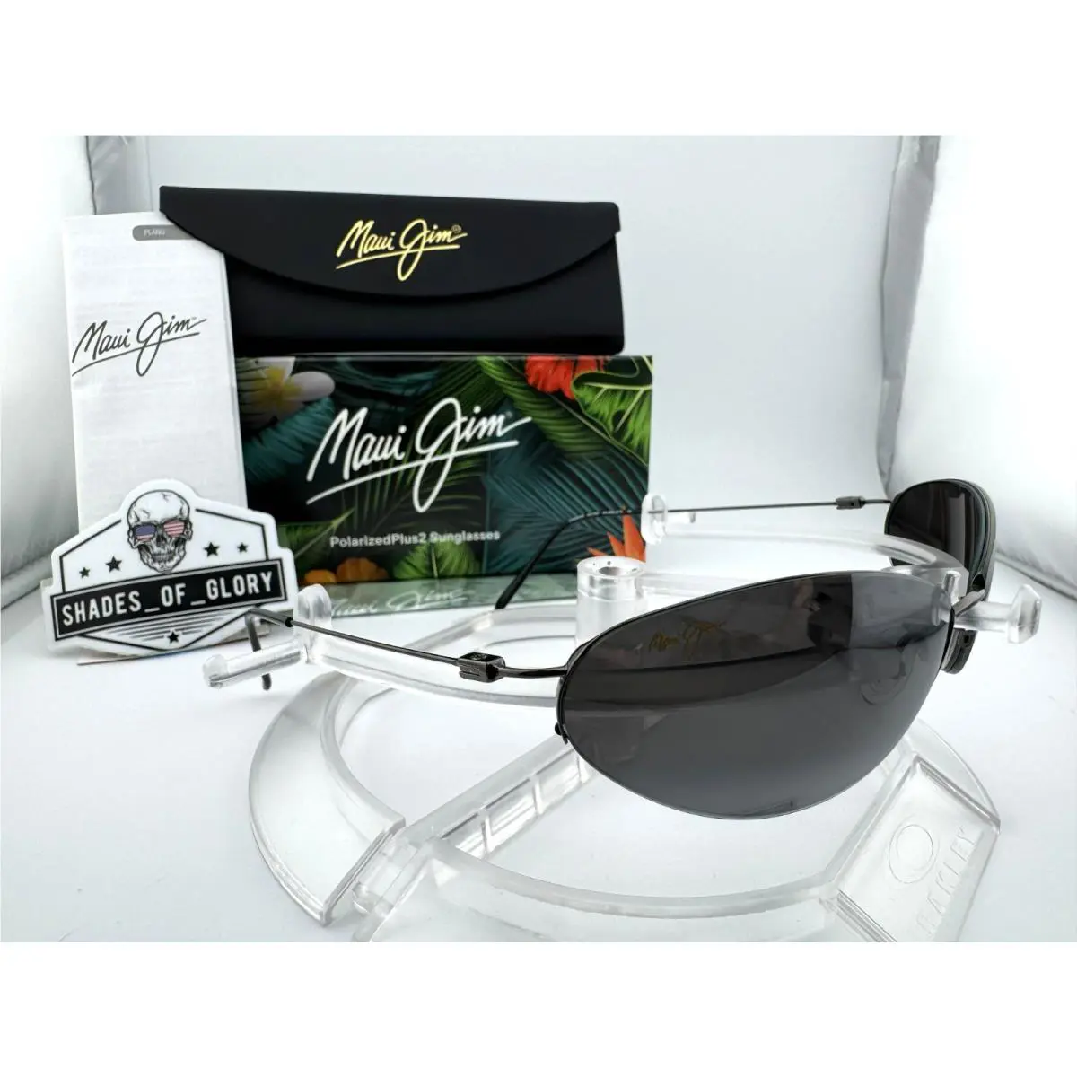 Maui Jim Runabout MJ 509-02 Gunmetal W/ Neutral Grey Polarized Sunglasses