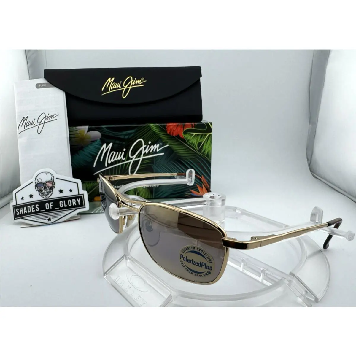 Maui Jim Sextant MJ 152-16 Gloss Gold W/ Hcl Bronze Polarized Sunglasses Vintage