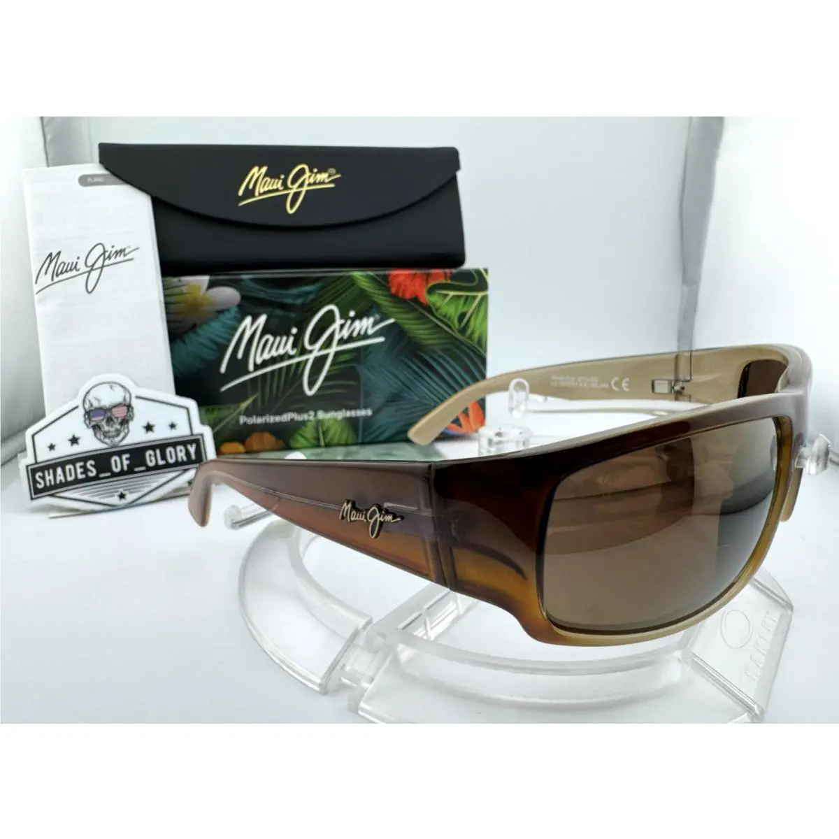 Maui Jim World Cup MJ 266-70 Redfish W/ Hcl Bronze Polarized Sunglasses Rare