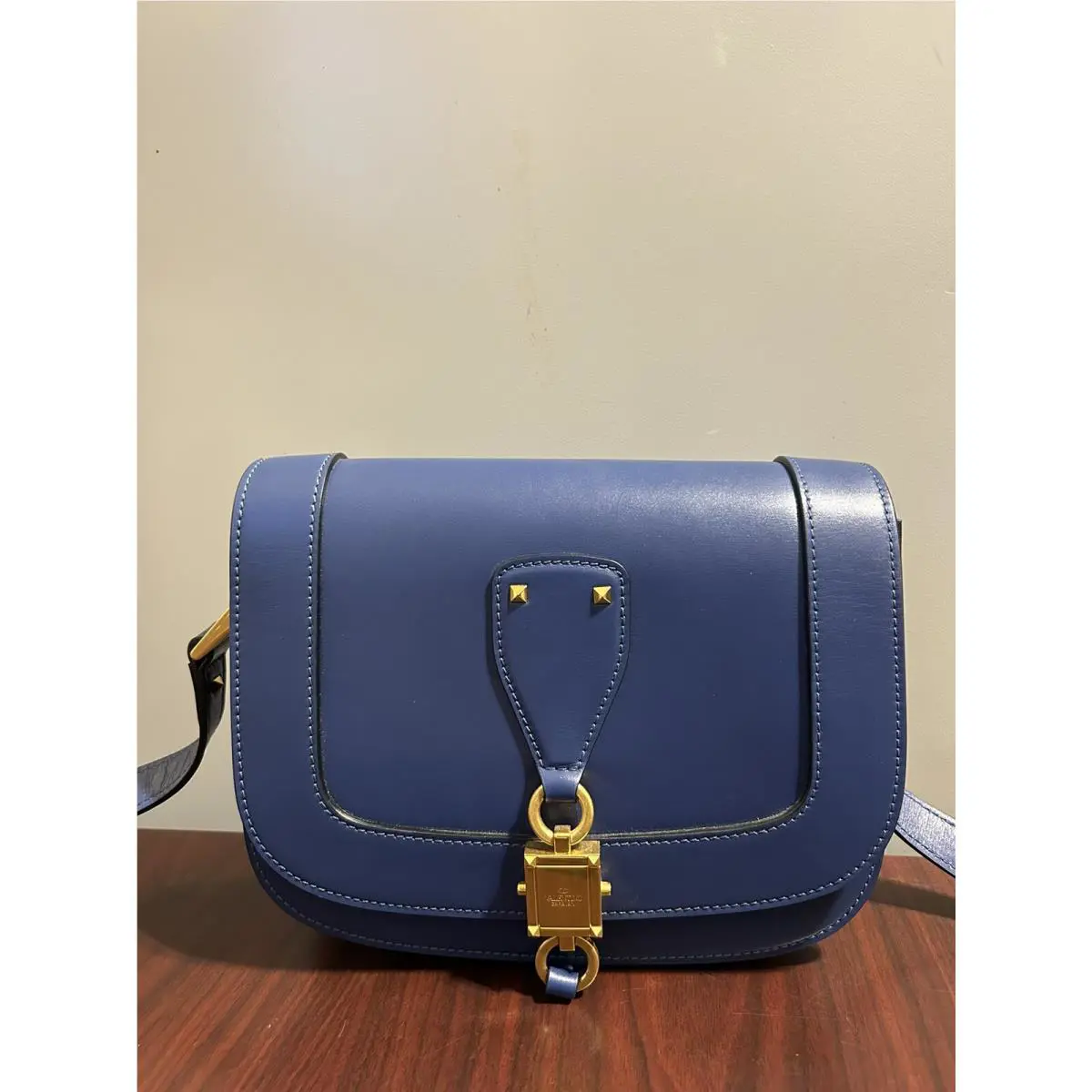 Valentino V`sing Royal Blue Leather Crossbody