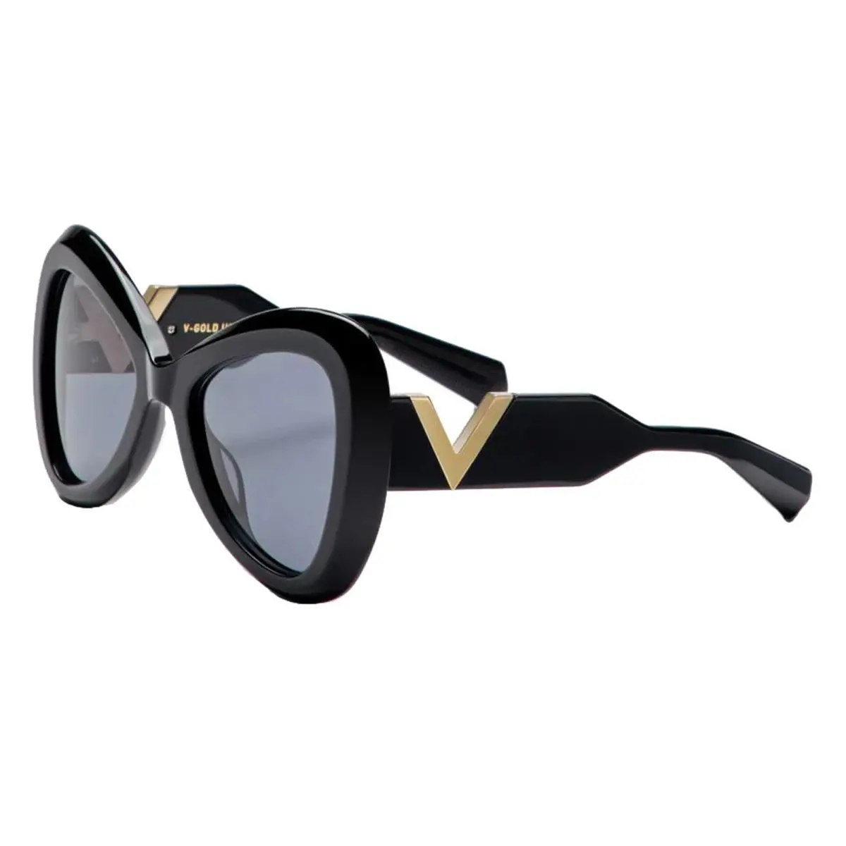 Valentino V-gold Iii Black Oversize Butterfly Sunglasses - VLS-138A-53 - Japan