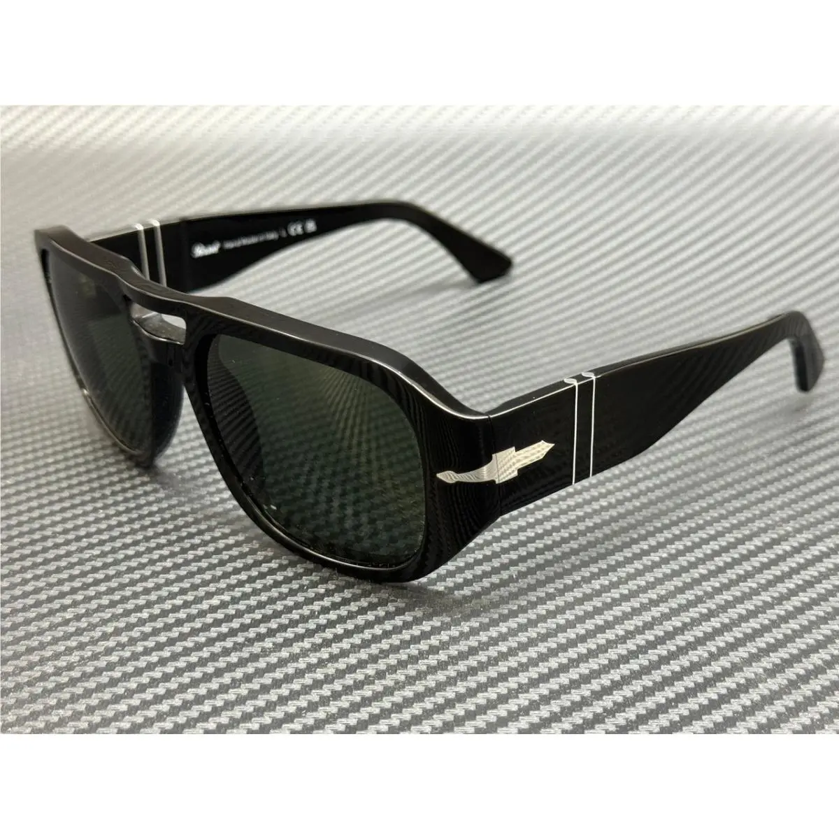 PO3373S 95 31 Black Green Unisex 56 mm Sunglasses by Persol