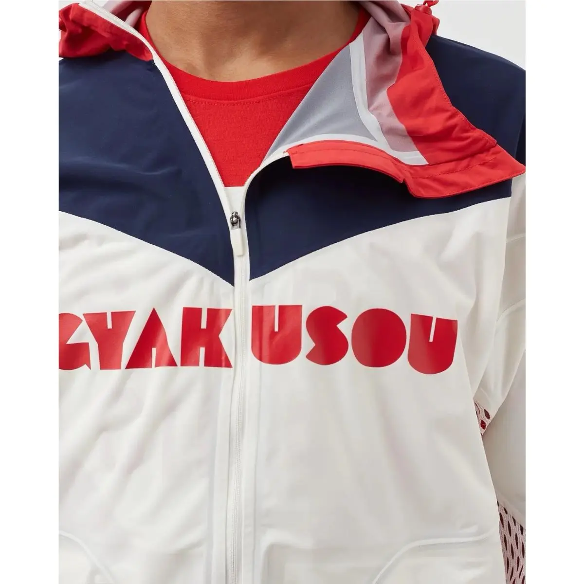 Nike clothing - Nike x Gyakusou Running Jacket - White / Blue - Red 3