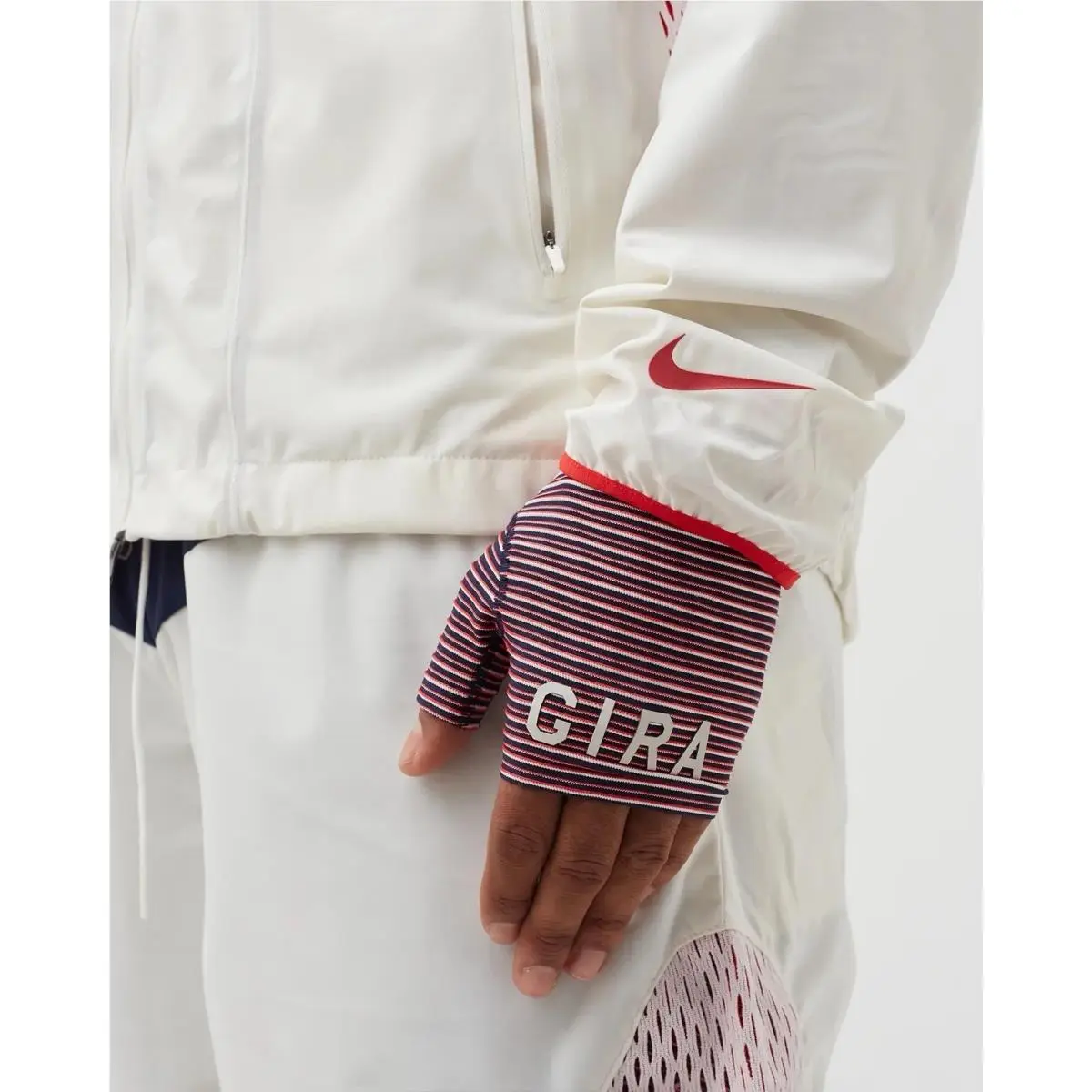 Nike clothing - Nike x Gyakusou Running Jacket - White / Blue - Red 7
