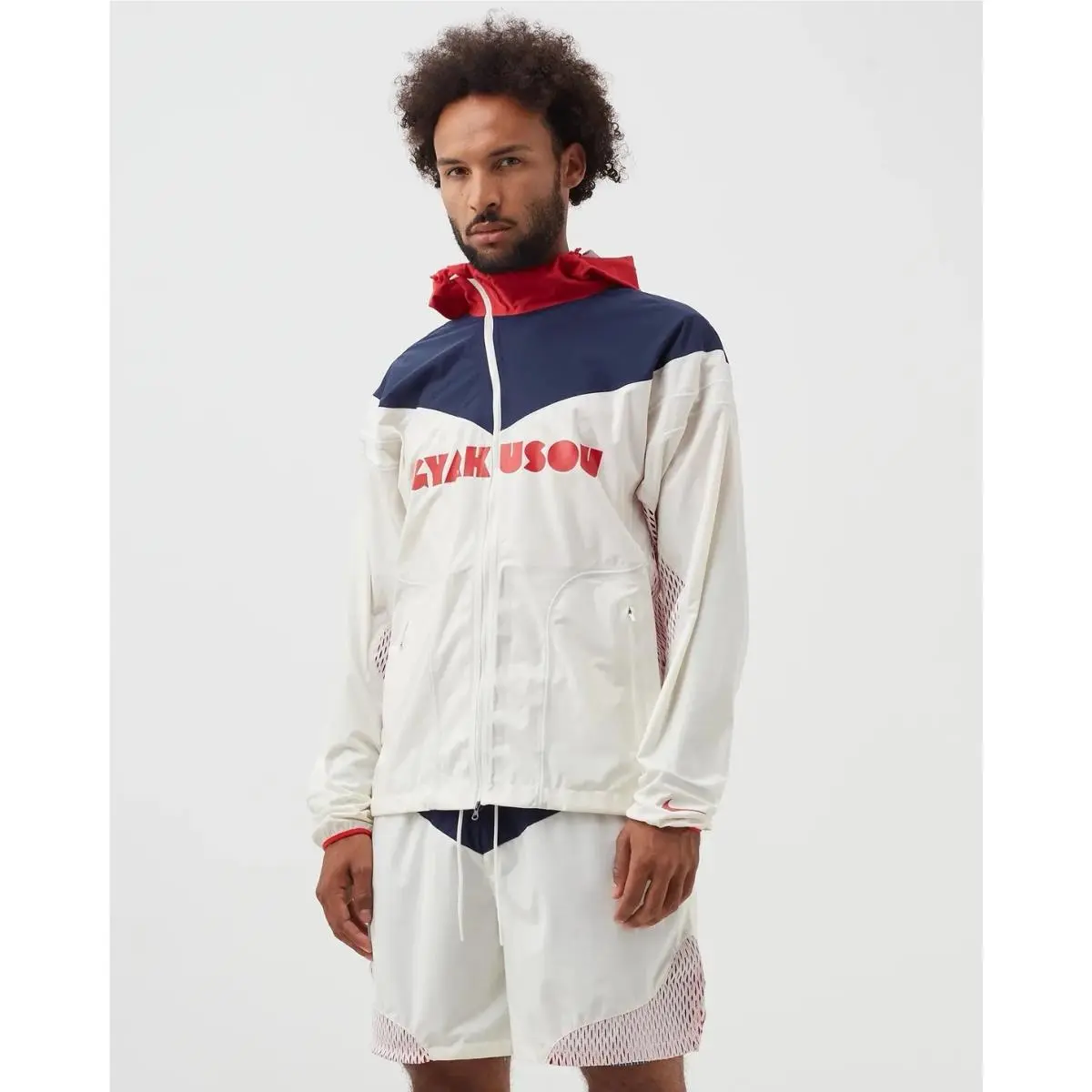 Nike clothing - Nike x Gyakusou Running Jacket - White / Blue - Red 15