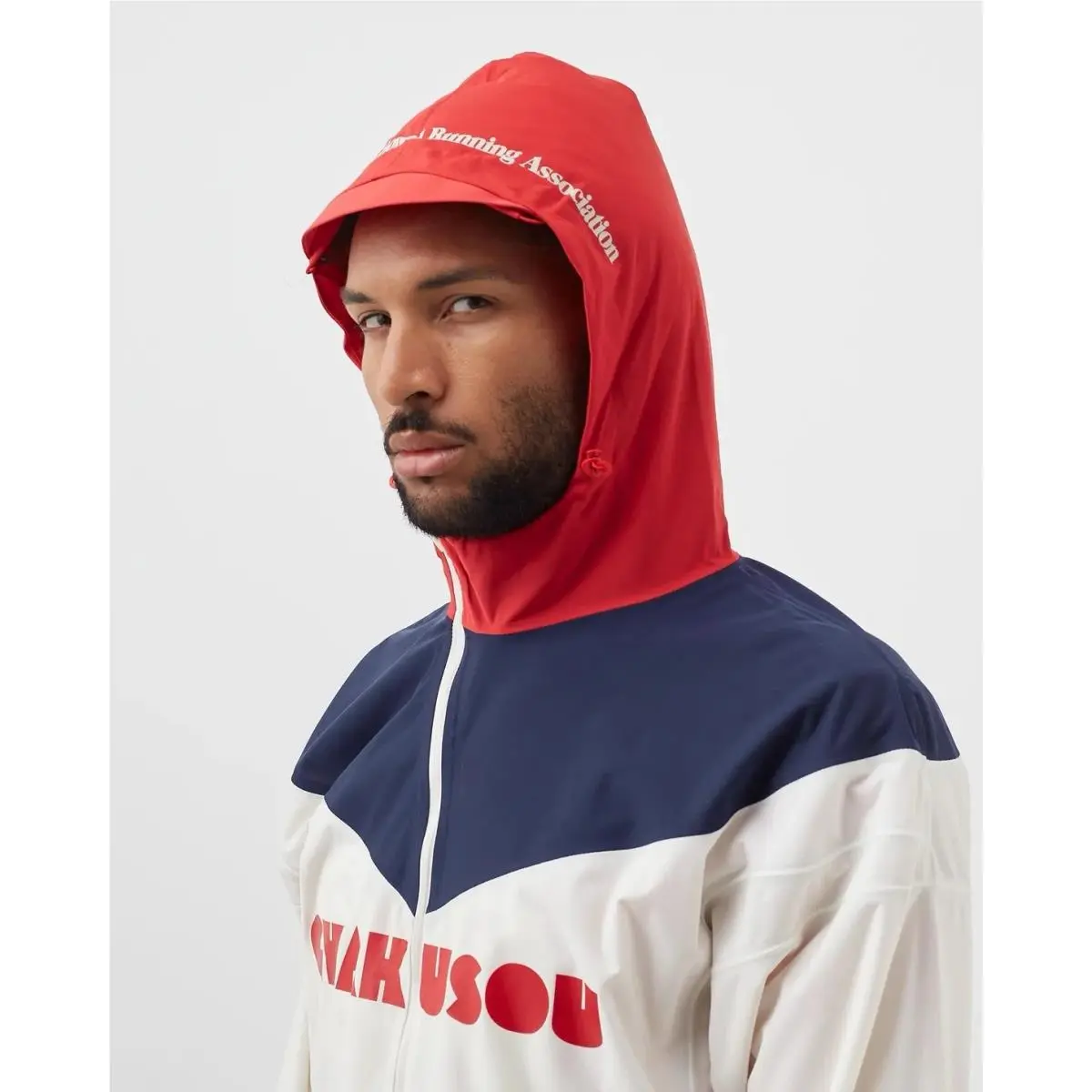 Nike clothing - Nike x Gyakusou Running Jacket - White / Blue - Red 19