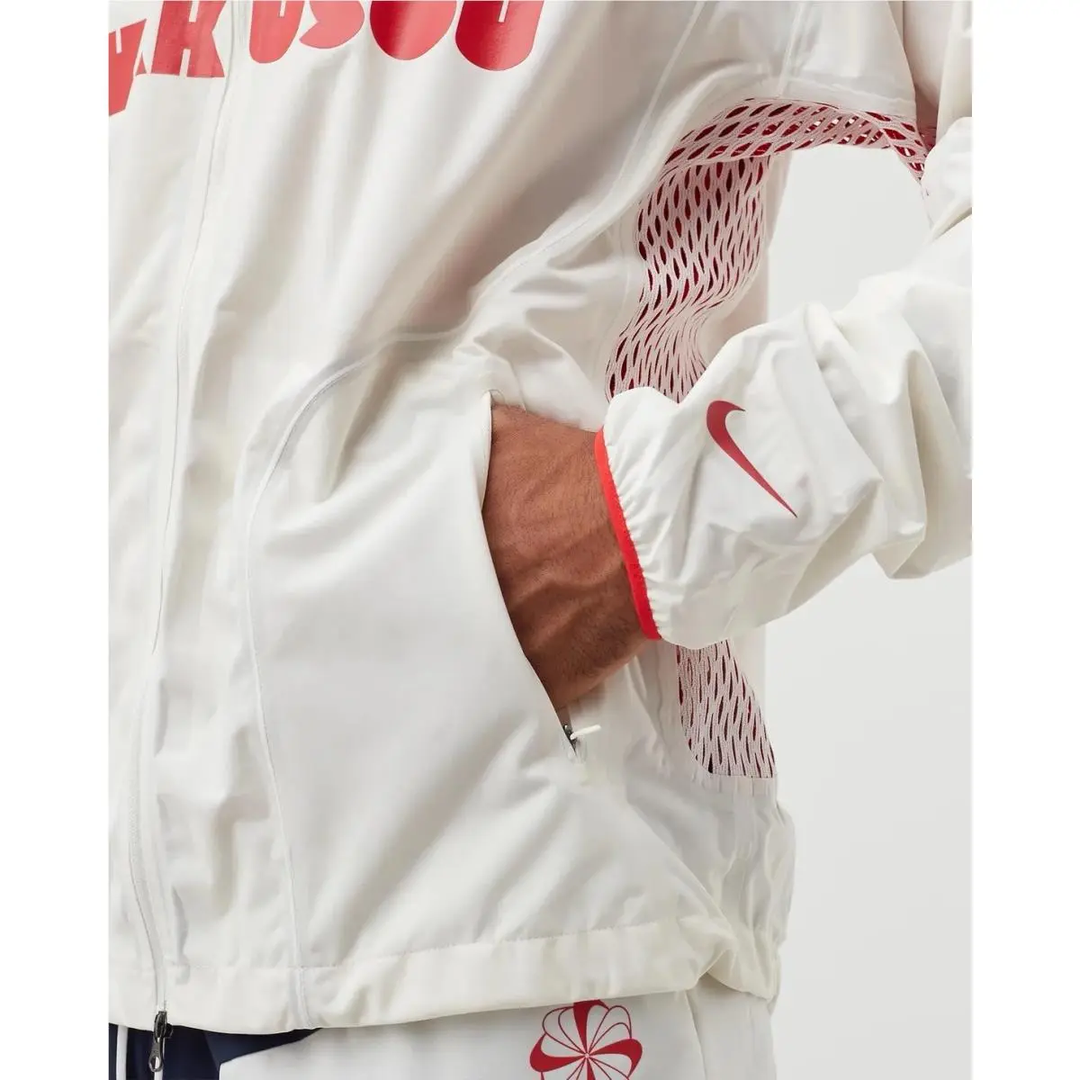 Nike clothing - Nike x Gyakusou Running Jacket - White / Blue - Red 2