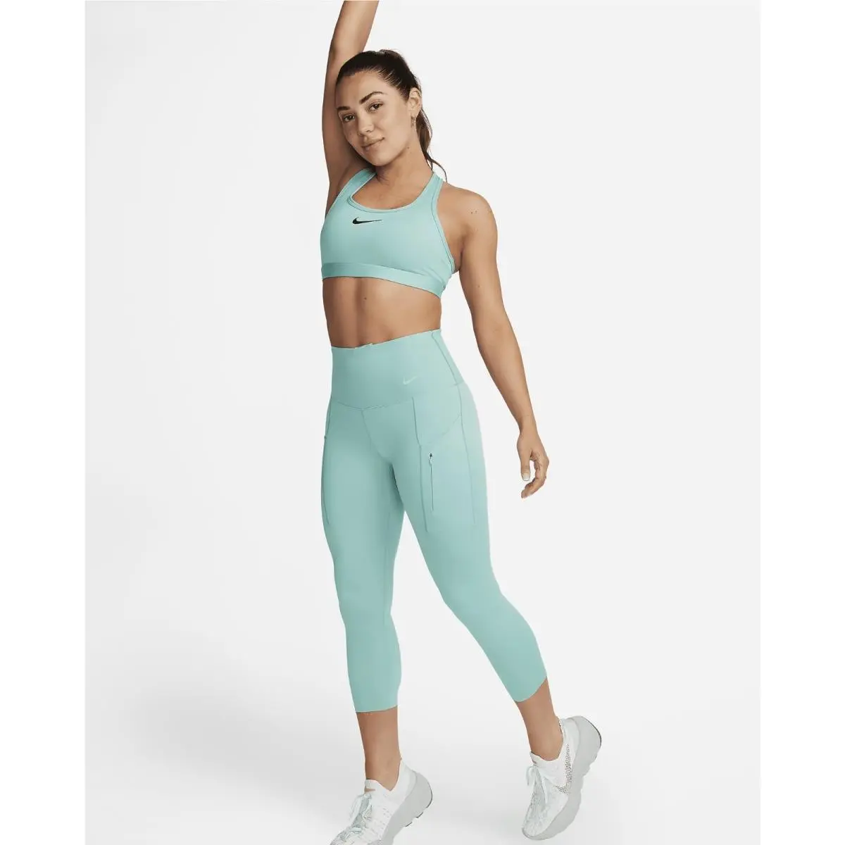 Nike clothing - Nike Go Firm Support - Firm Support - DQ5881 - Mineral Green / Reflective Silver -309 7