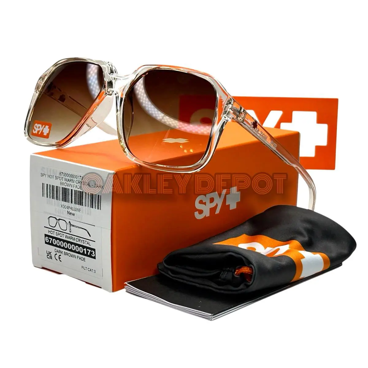 Spy Optic Hot Spot Warm Crystal/dark Brown Fade Sunglasses by SPY Optics