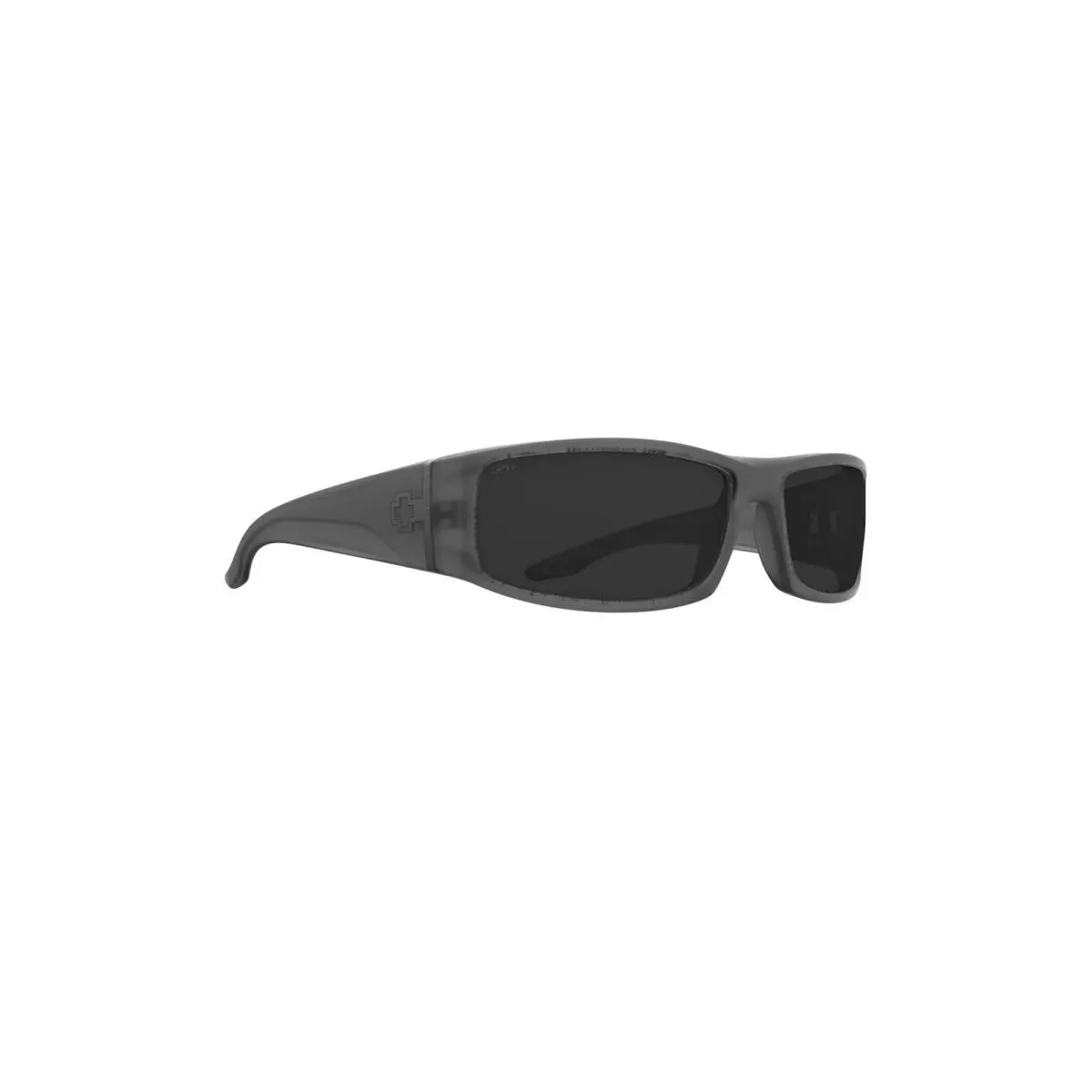 Spy Optic Men`s Cooper Rectangular Sunglasses Translucent Gunmetal - Happy Gray