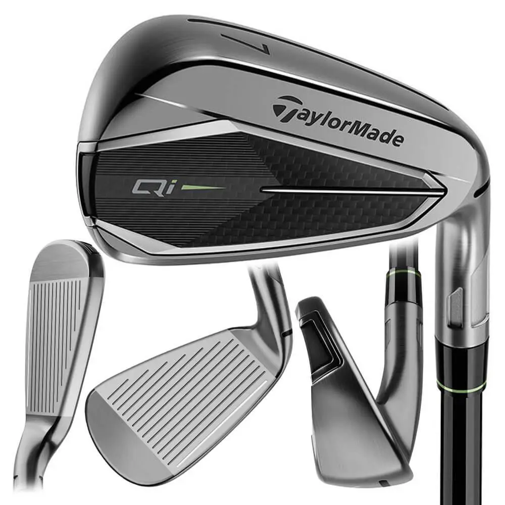Taylormade Men Qi Gunmetal Edition Iron Set - 25 - Chrome