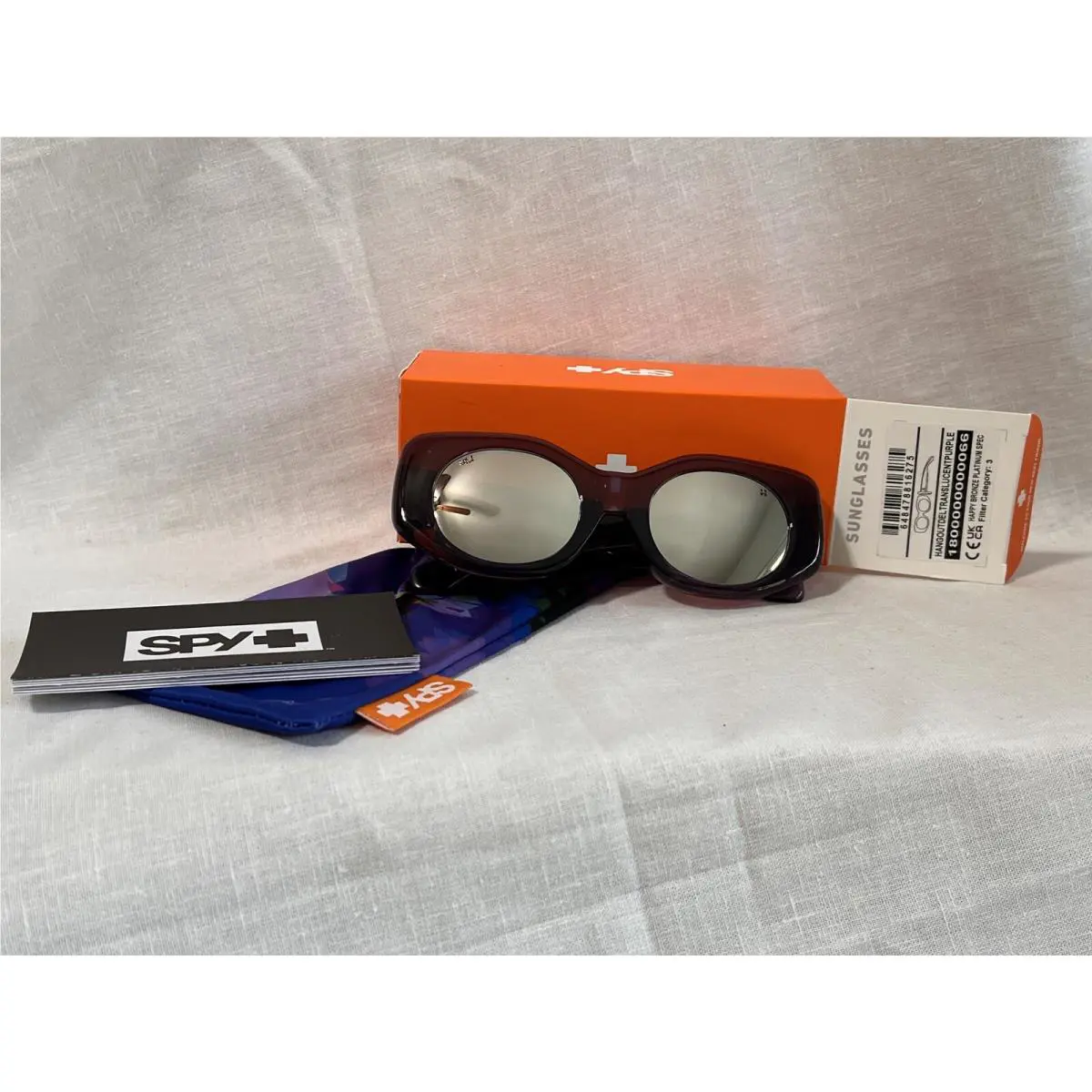Spy Optics Sunglasses Hangout Del Translucent Purple Mirror