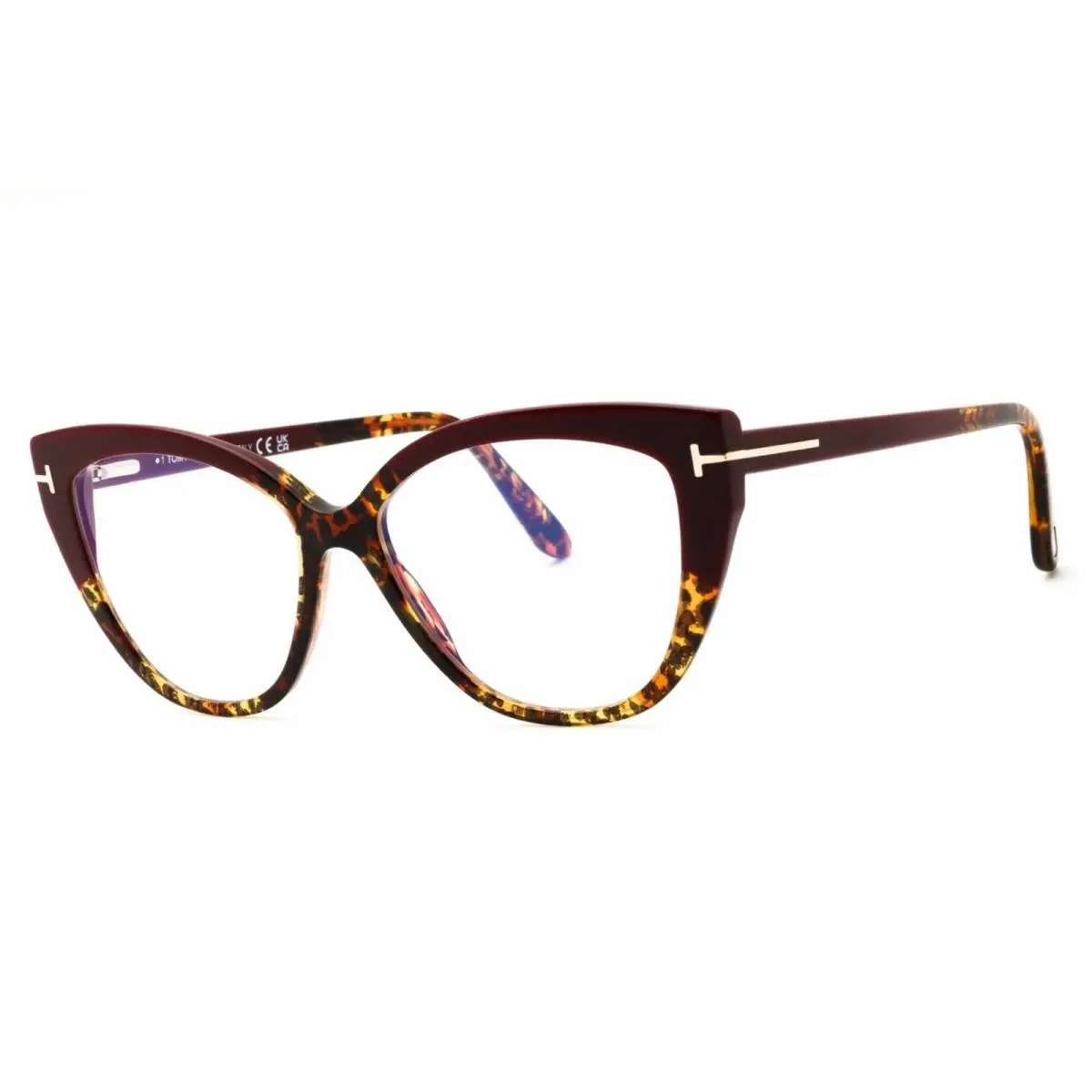 Women`s Eyeglasses Havana/other Acetate Cat Eye Frame FT5673-B 056 by Tom Ford