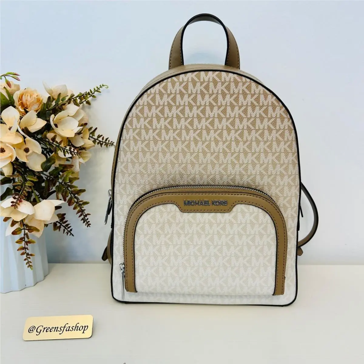 Jaycee Medium Ombré Signature Logo Backpack Wallet Husk by Michael Kors