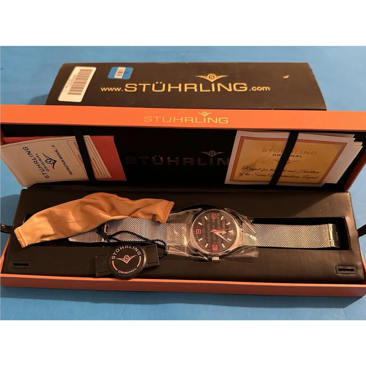 Stuhrling Watch with Paperwork
