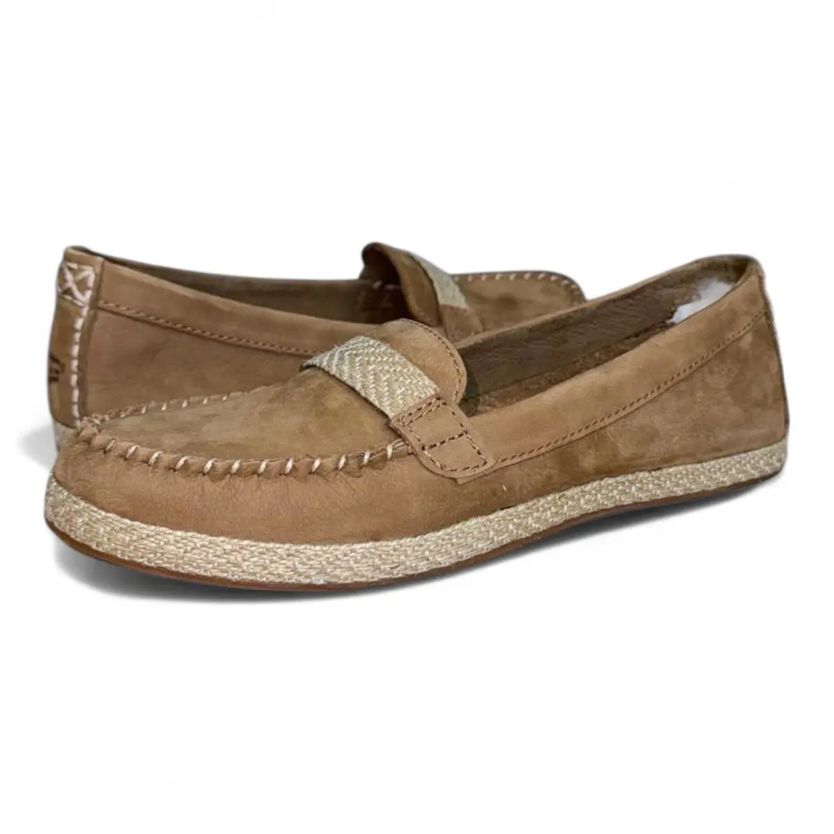Womens Ugg Rozie Moccasins Nubuck Slip On Loafer Chestnut
