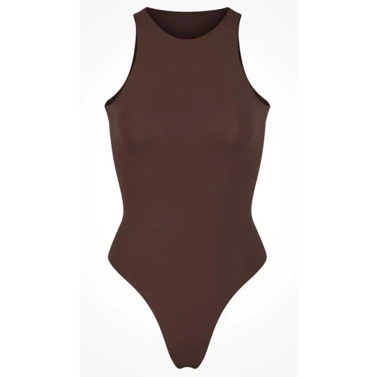 Fits Everybody High Neck Bodysuit BS-BST-0232 Color Cocoa Brn Size Medium by Skims