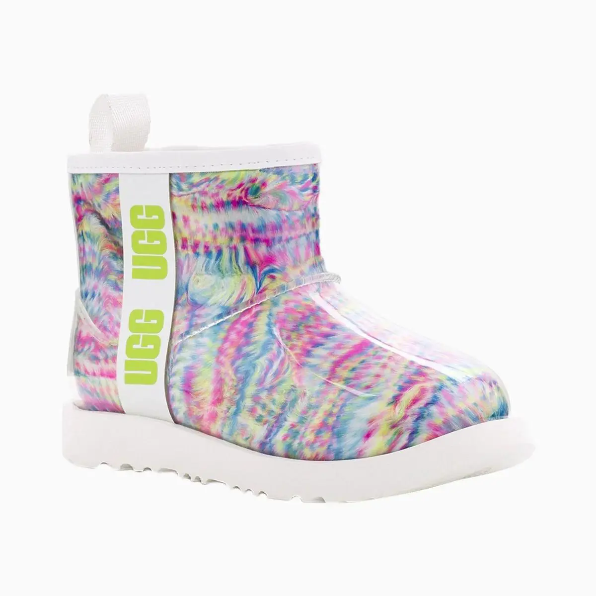 Girls` Ugg Classic Clear Mini Pixelate Sheepskin Lined Winter Boots by UGG
