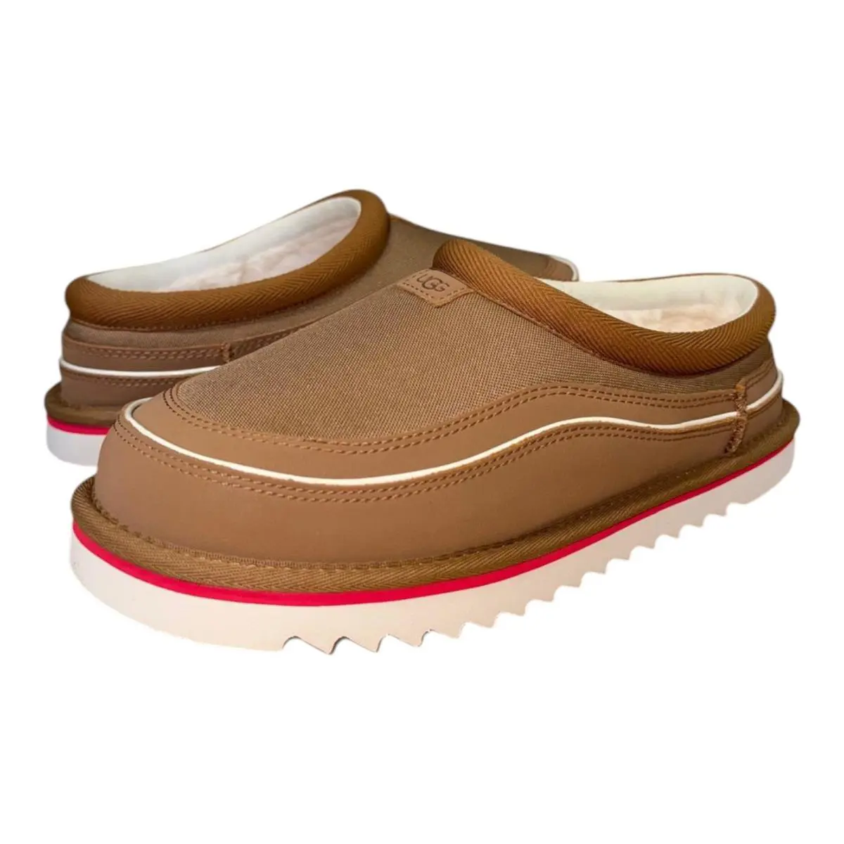 Men`s Ugg Tasman Cali Wave Shoes Outdoor Slip On Shoes - Chestnut