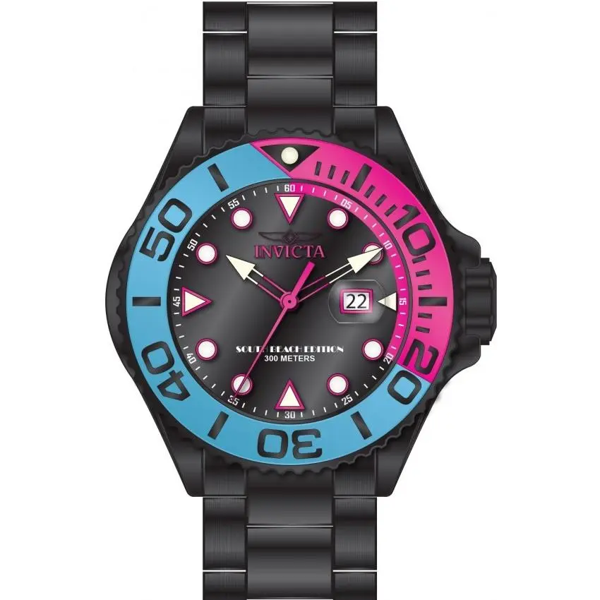 Invicta Grand Diver South Beach Quartz Black Dial Men`s Watch 48614