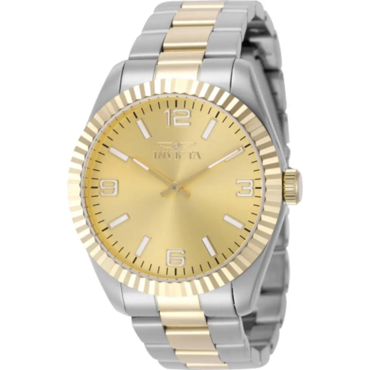 Invicta Men`s Watch Specialty Quartz Gold Tone Dial Two Tone Bracelet 49679