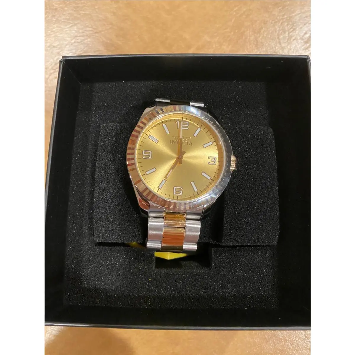 Invicta Men`s Specialty Watch 43MM Case Stainless Steel 2 Tone Gold Dial 50M