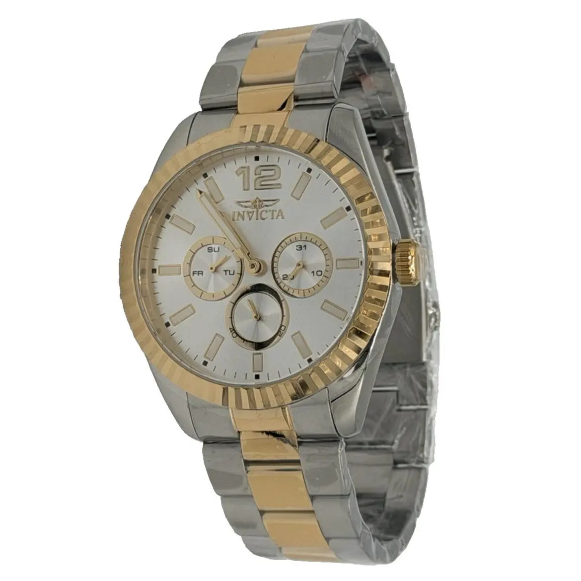 Invicta Men`s Watch Specialty Quartz Silver Tone Dial Two Tone Bracelet 49516