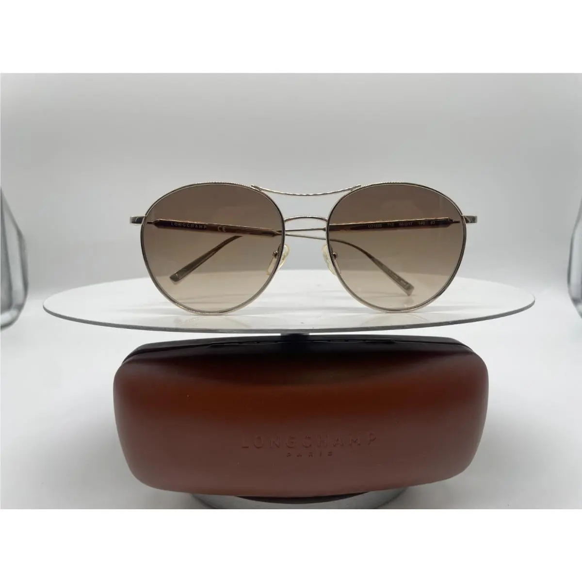 Longchamp Sunglasses LO133S 43027 712 Gold Smoke Women`s Sunglasses