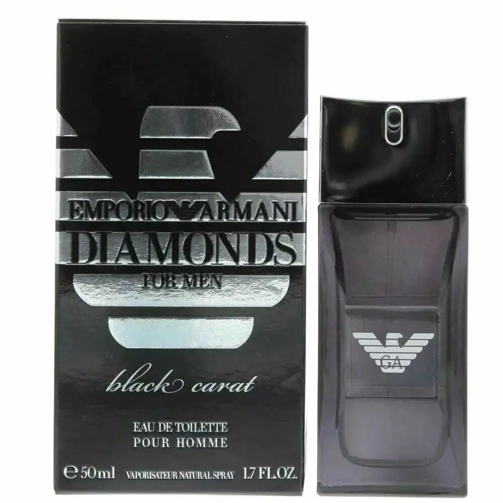 Emporio Diamonds Black Carat 1.7 oz  Edt 1 Free Perfume by Giorgio Armani